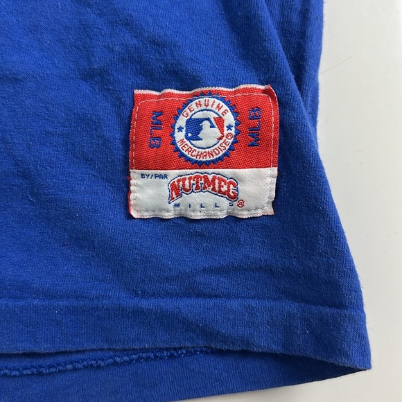 Brooklyn Dodgers MLB Vintage 90s Nutmeg Mills Blue Graphic T-Shirt - Size XL - Picture 5 of 8